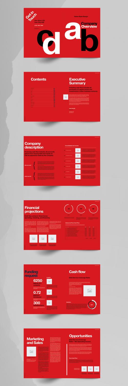 Red Business Brochure Layout - 355220850