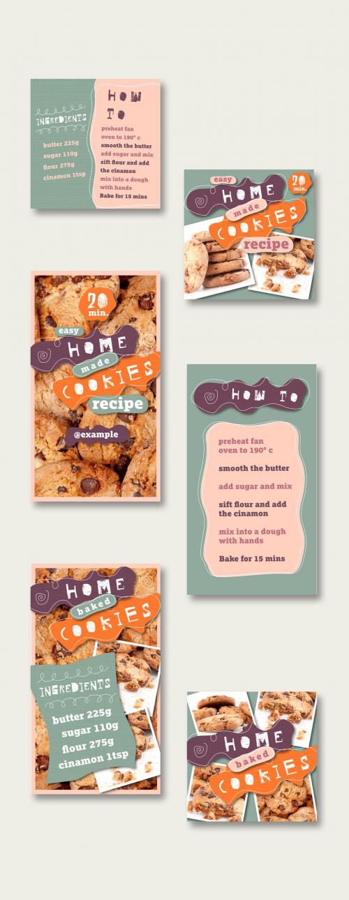 Recipe-Themed Social Media Post Set - 355223247