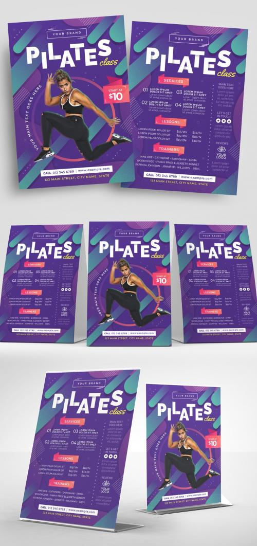 Pilates Gym Flyer Layout for Fitness Classes - 355486923