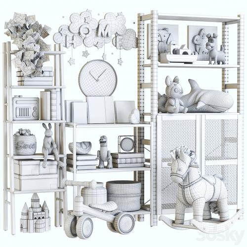 Furniture and toys for nursery