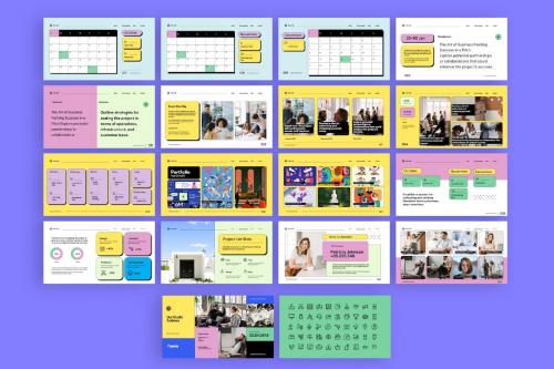 Cd Bright Calendar & Planner Powerpoint