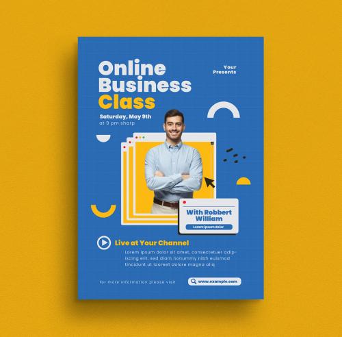 Online Business Class Flyer Layout - 355512775
