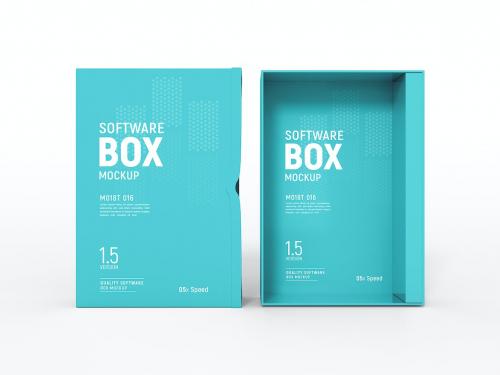 Software Box Packaging Mockup Set