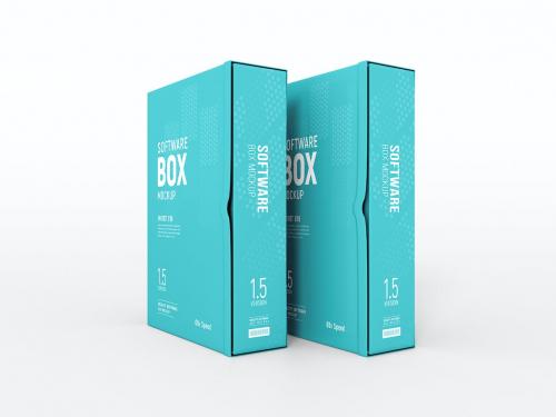 Software Box Packaging Mockup Set