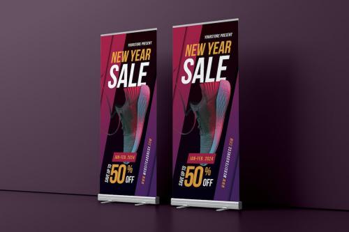 Shoes Fashion Sale Roll Up Banner Template