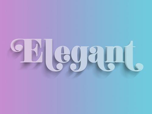 Elegant Text Effect with Pastel Gradeint Background - 355540937