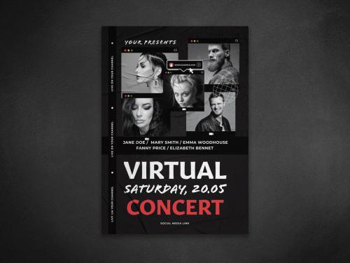 Virtual Concert Flyer Layout - 356208364