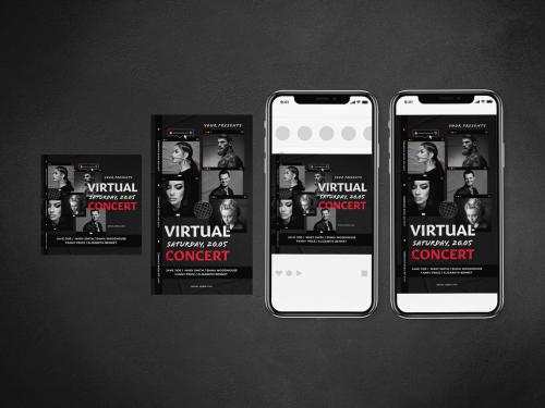 Virtual Concert Social Media Post Layout - 356208390