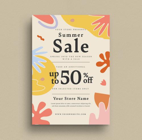 Summer Fashion Sale Flyer Layout - 356241424