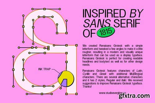 Renaisans Grotesk - Sans Serif Display Typeface B47N2CG