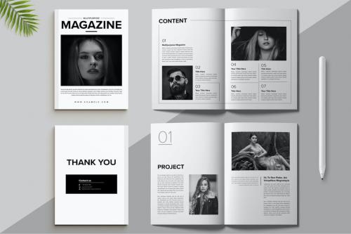 Black & White Fashion Magazine Template