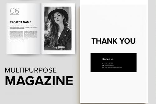 Black & White Fashion Magazine Template