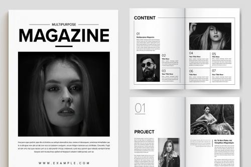 Black & White Fashion Magazine Template