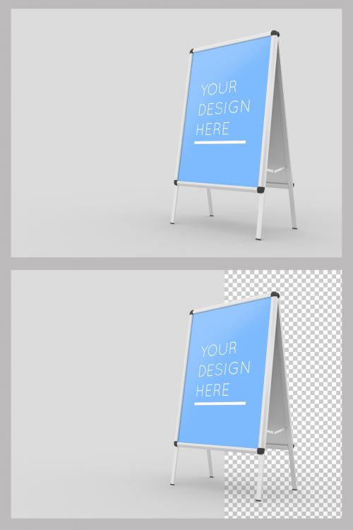 Advertising A-Stand Mockup with Editable Background - 356504396