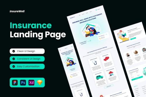 InsureWell - Insurance Landing Page