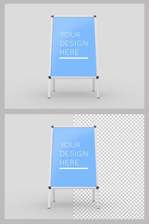 Advertising A-Stand Mockup with Editable Background - 356504562