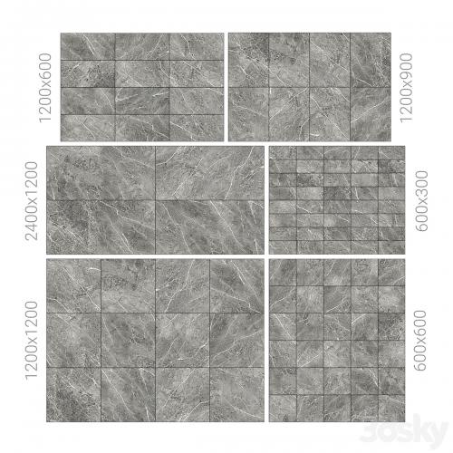 Gray marble tiles