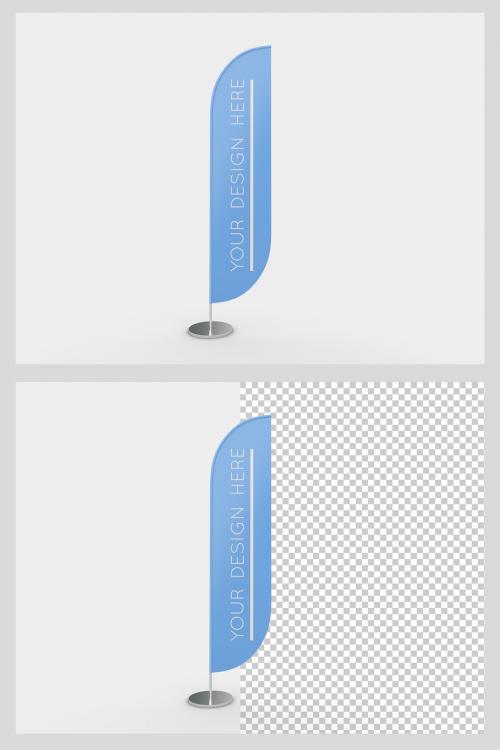 Advertising Flag Mockup with Editable Background - 356504670