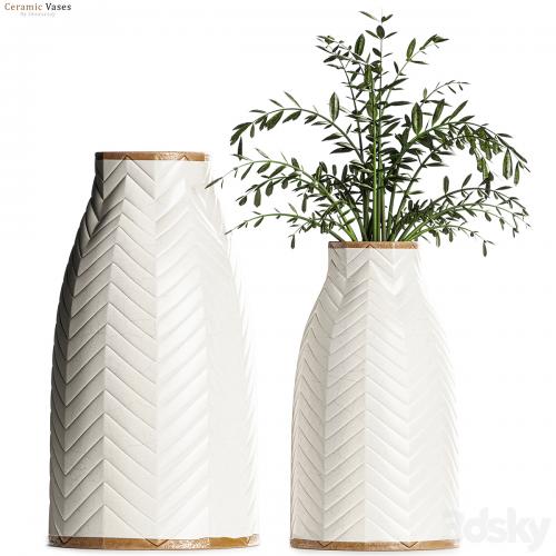 Crate & barrel - Adra Vases with Plants