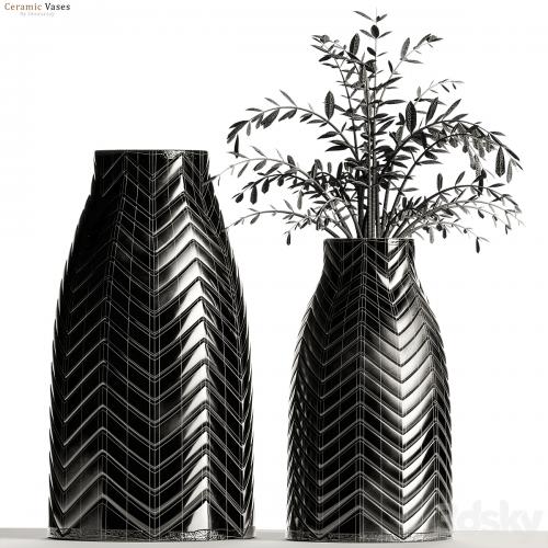 Crate & barrel - Adra Vases with Plants