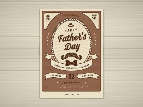 Father's Day Flyer Layout - 356522712
