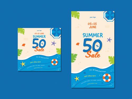 Summer Sale Social Media Layouts - 356522882