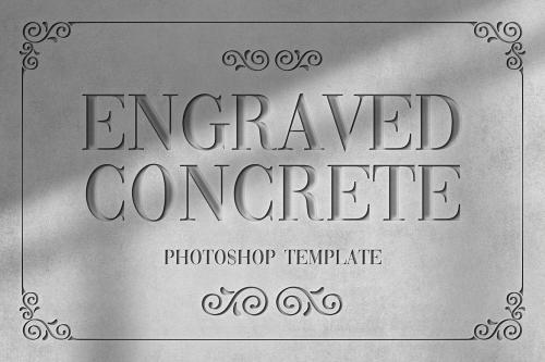 Engraved Concrete Template