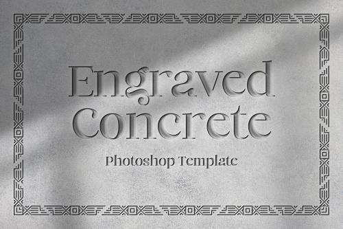 Engraved Concrete Template