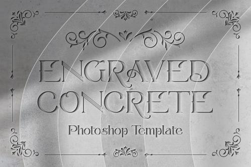 Engraved Concrete Template