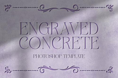 Engraved Concrete Template