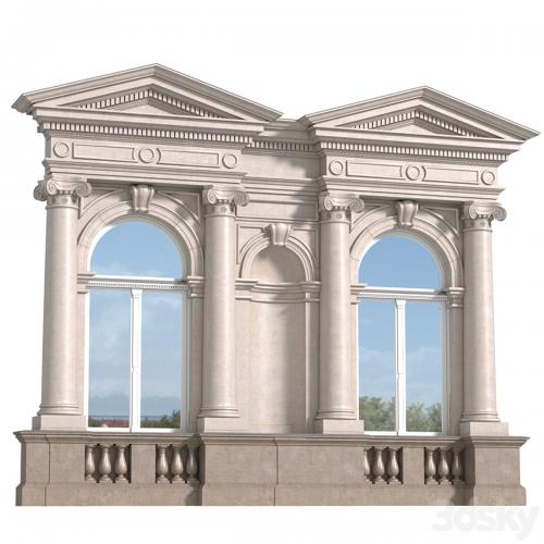 Classic facade with pediment