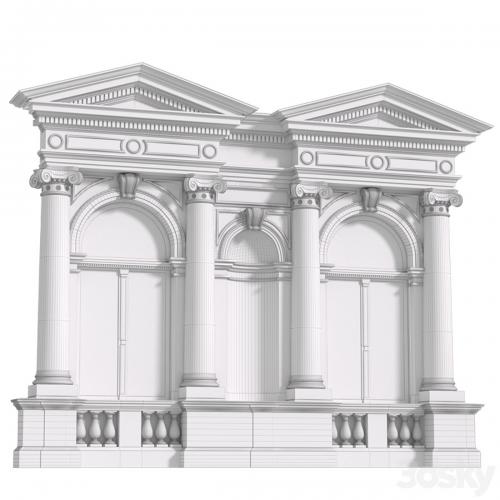 Classic facade with pediment