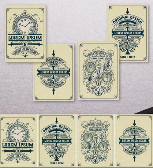 Set of 4 Vintage Labels  - 356722264