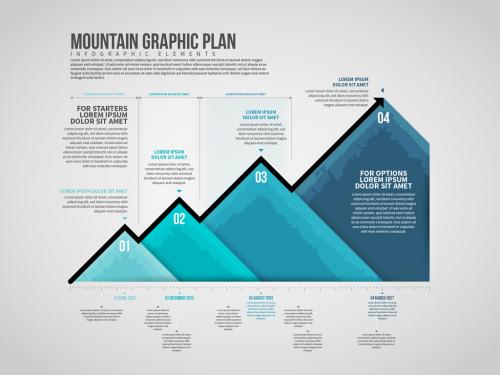 Infographic with Mountain Illustration - 356745786