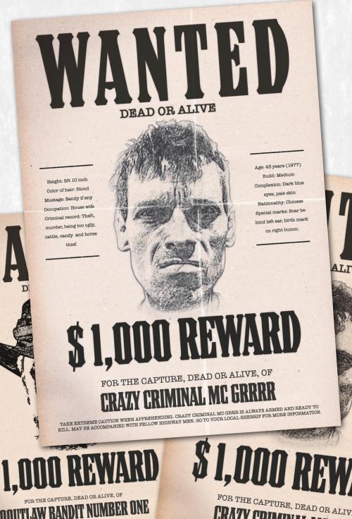 Wanted Poster Layout - 357002072