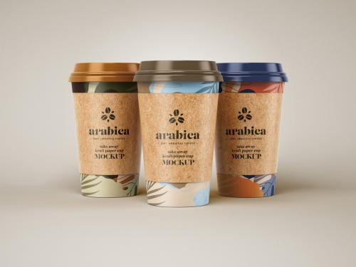 Paper Coffee Cups Mockup
 - 357044947