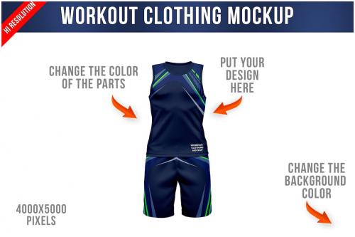 Men's Workout Clothing Mockup