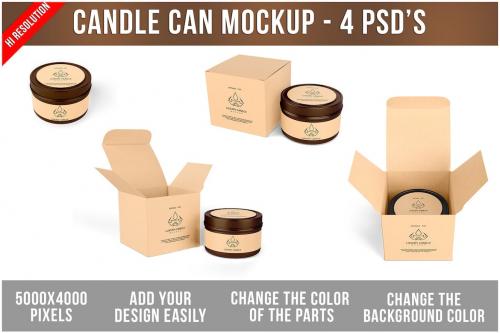 Candle Can Mockup