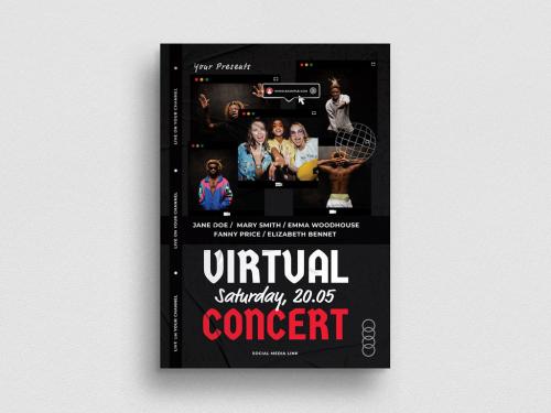 Virtual Concert Flyer Layout - 357244204