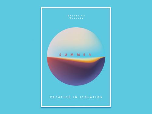 Minimalistic Modern Poster Layout with Gradient Sphere - 357257657