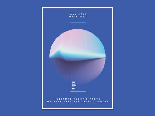Abstract Modern Poster Layout with Gradient Circle - 357257672