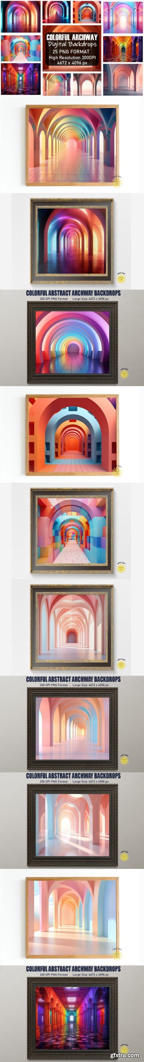 Colorful Abstract Archway Backdrops