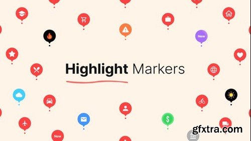 Videohive Highlight Icon Markers 50258457