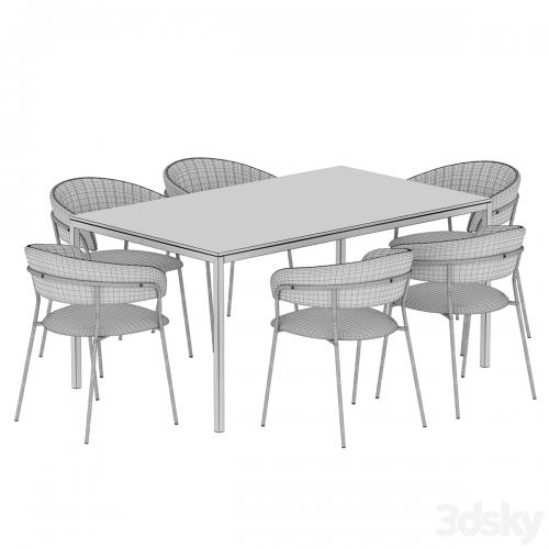 West Elm Frame table Turin chair Dining set