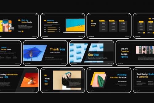 Goctive - Dark Creative PowerPoint Template