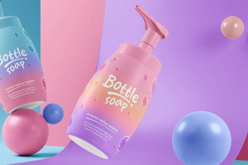 Bottle Soap Mockup