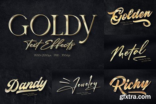 Gold Text Effects MRUZJTF