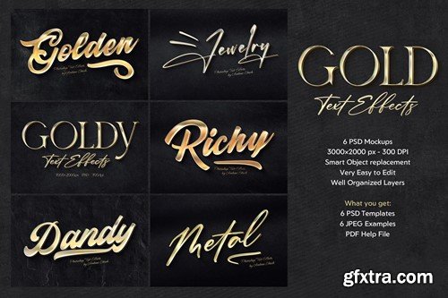 Gold Text Effects MRUZJTF