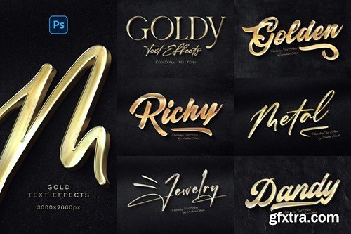 Gold Text Effects MRUZJTF