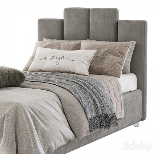 Bed with a soft headboard 10